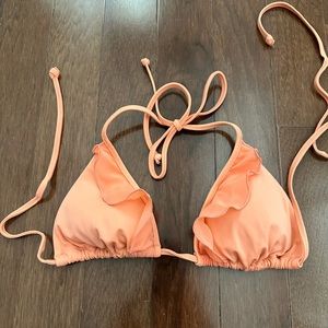 Victoria's Secret | Swim | Victorias Secret Peach Ruffle Bikini | Poshmark